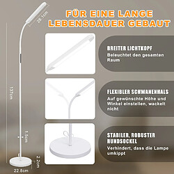 NETTLIFE Lampadaire LED Salon Dimmable Blanc Lampadaire 11w 360° Flexible Canapé