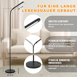 NETTLIFE Lampadaire LED Salon Dimmable Noir Lampadaire 11w 360° Flexible Canapé