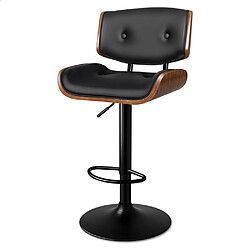 Alfordson tabouret de bar pivotant - Noir