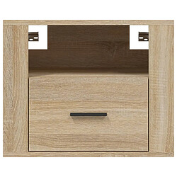 Avis Decoshop26 Lot de 2 chevets muraux - Chêne