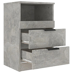 Acheter Decoshop26 Table de chevet 2 tiroirs - Gris