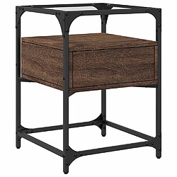 Decoshop26 lot de 2 tables de chevet - Chêne pas cher