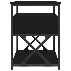 Decoshop26 lot de 2 tables de chevet - Noir pas cher