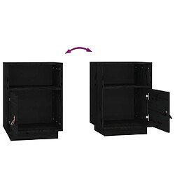 Decoshop26 Lot de 2 tables de chevet murales - Noir pas cher