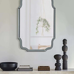 Mauro Ferretti Miroir en MDF gris Istanbul 60 x 1 x 90 cm.
