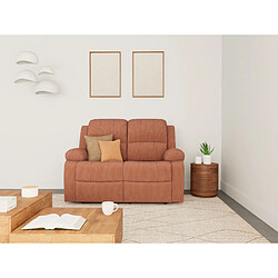 Bestmobilier Canapé 2 places relax velours - Terracotta