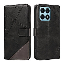 Flip Étui Pour Honor X8A Et fente pour carte Étui de protection de téléphone en cuir De haute qualité Avec couture diamant FOXDOCK Noir 