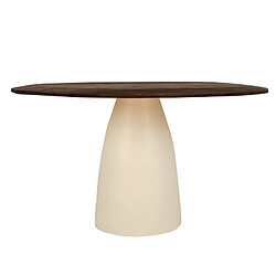 Moloo DYLON-Table à manger Ronde 4 personnes D140 bois massif brun pas cher