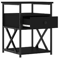 Acheter Decoshop26 lot de 2 tables de chevet - Noir