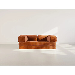 Lisa Design Poppy - canapé 3 places convertible en velours côtelé pas cher