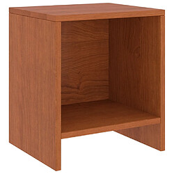 Decoshop26 Lot de 2 tables de chevet - Marron
