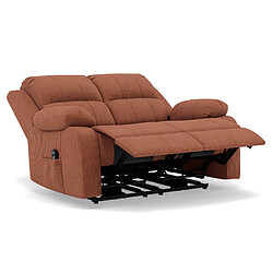 Bestmobilier Canapé 2 places relax velours - Terracotta