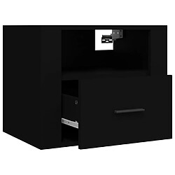 Acheter Decoshop26 lot de 2 tables de chevet murales - Noir