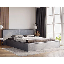 Bestmobilier Eros - lit coffre - 140x200 cm - sommier inclus - en velours