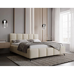 Bestmobilier Paulito - lit coffre - 160x200 cm - sommier inclus - en velours