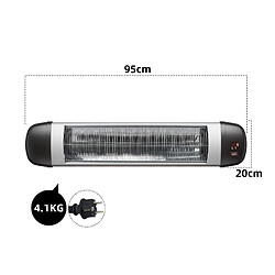 NETTLIFE Radiateur infrarouge radiateur infrarouge 2500W avec télécommande pas cher