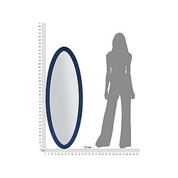 Mauro Ferretti Miroir en MDF Oslo 55 x 2 x 150 cm bleu.