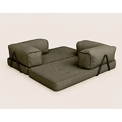 Lisa Design Poppy - canapé 3 places convertible en velours côtelé pas cher