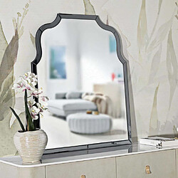 Mauro Ferretti Miroir en MDF Ankara 85 x 1 x 100 cm gris.