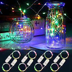 NETTLIFE Guirlande lumineuse à LED Pack de 8 batteries 2M 20 guirlandes lumineuses alimentées par batterie Décoration de Noël
