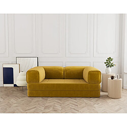 Lisa Design Poppy - canapé 3 places convertible en velours côtelé
