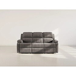 Bestmobilier Armand - Canapé 3 places relax électrique en velours côtelé