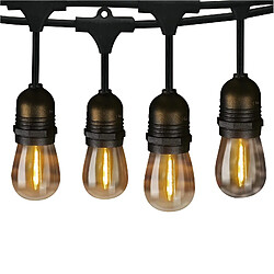 NETTLIFE Guirlande lumineuse LED Intérieur Extérieur Ampoules Guirlande lumineuse 7,6 m/15 m 16-flamme, Décoration de Noël