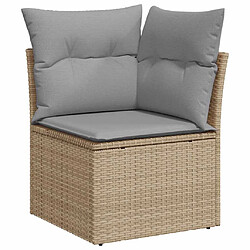 Acheter vidaXL Ensemble de canapé de jardin avec coussin Beige Poly rotin