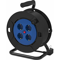 Enrouleur de câble Silver Electronics 4 prises 25 mètres 3.000W Maximum IP20 Bleu et Noir
