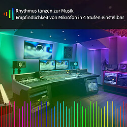 NETTLIFE Bande lumineuse LED autocollante RGB 20 m Contrôle par application Fonction minuterie pour salle de musique