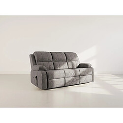 Bestmobilier Armand - Canapé 3 places relax électrique en velours côtelé