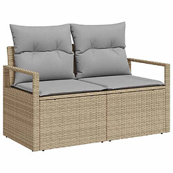 Acheter vidaXL Ensemble de canapé de jardin 9 pcs beige et gris clair