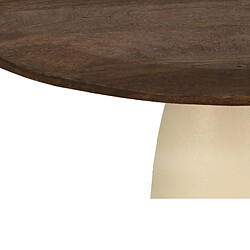 Avis Moloo DYLON-Table à manger Ronde 4 personnes D140 bois massif brun