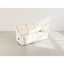 Bestmobilier Armand - Canapé 3 places relax électrique en simili pas cher