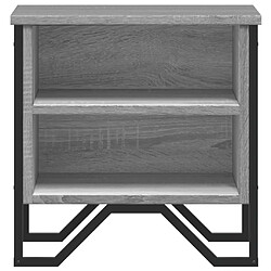 Decoshop26 Lot de 2 chevets étagères - Gris