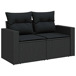 Acheter vidaXL Ensemble de canapé de jardin avec coussin 10 pcs Noir