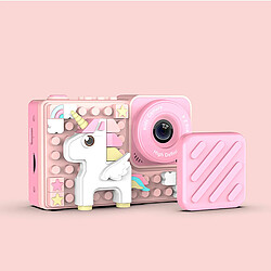 Avizar Appareil Photo Numérique pour Enfant 18MP Licorne avec Mini-Jeux et Filtres Rose