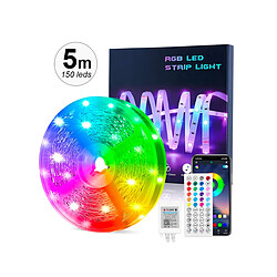 Avizar Ruban Lumineux 150 LED RGB Connecté Bluetooth Étanche IP65 5m Multicolore