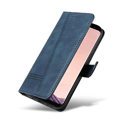 Filp Étui Pour Samsung Galaxy S8 Cuir PU pressé Étui de téléphone portefeuille Bracelet noir détachable Avec fente pour carte de crédit FOXDOCK Bleu