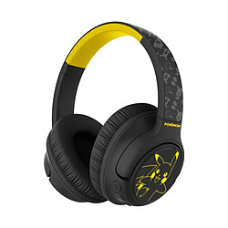 Pokemon Casque Audio Bluetooth 5.3 pour Enfant ANC LED Pikachu Pliable Noir
