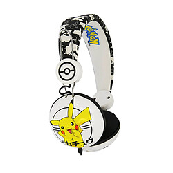 Pokemon Casque Audio Filaire pour Enfant Stéréo Dôme Pikachu Blanc / Noir