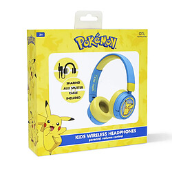 Avis Pokemon Casque Bluetooth 5.3 pour Enfant Motif Pikachu Pliable Bleu