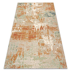 RUGSX Tapis en laine ABBY 486.13.LA112 OSTA Vintage, moderne vert terre cuite 67x130 cm