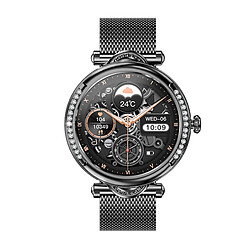 Avizar Montre Connectée Plaza avec Cadran Strass Appels et Suivi Santé Noir