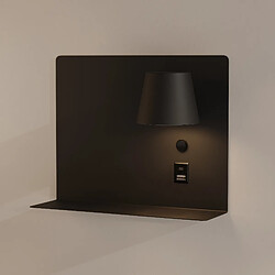 Barcelona LED Liseuse murale avec port USB et USBC "BASKOP" - 6W - Gauche et- Blanc Chaud