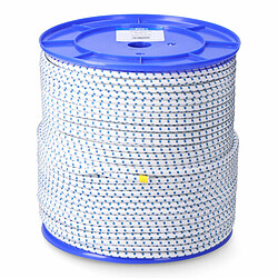 Corde EDM 87924 Bleu Blanc Polyester Latex 8 mm x 200 m Élastique
