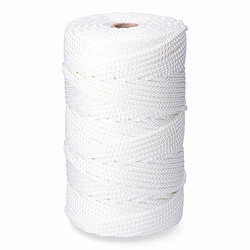 Cordon EDM 87918 Blanc Polyester 5 mm x 200 m Tressé