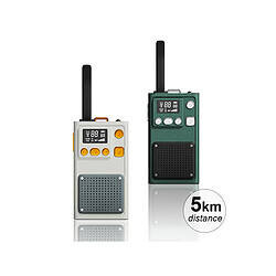 Avizar Talkie Walkie VOX Bricks pour Enfant Distance 5 km Communication Ludique Vert