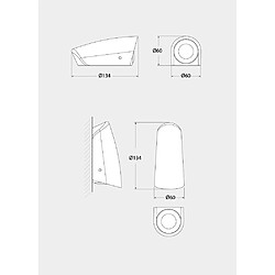 Applique extérieure FUMAGALLI "MAMETE ROUND" - G9 - 1,7W - IP67