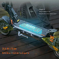 Acheter Trottinette Électrique KuKirin G2 Master 2025 – Double Moteur 1000W*2 – Batterie 52V 20.8Ah – Autonomie 70 km – Vitesse Max 60 km/h – Freins à Disque Avant et Arrière + Amortisseurs Hydraulique